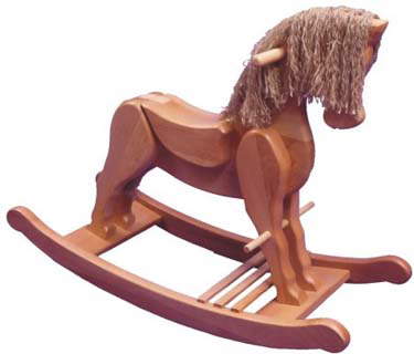 Classic wooden rocking horse
